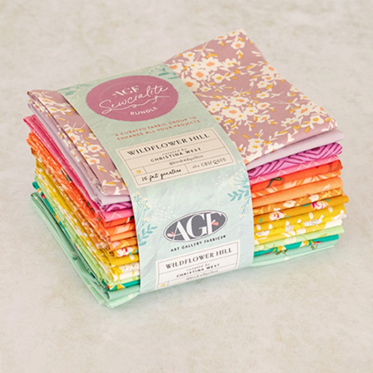 Sewcialites Fat Quarter Bundle in Wildflower Hill Edition Curated by Christina West by AGF Studio for Art Gallery (CBSFQ605)